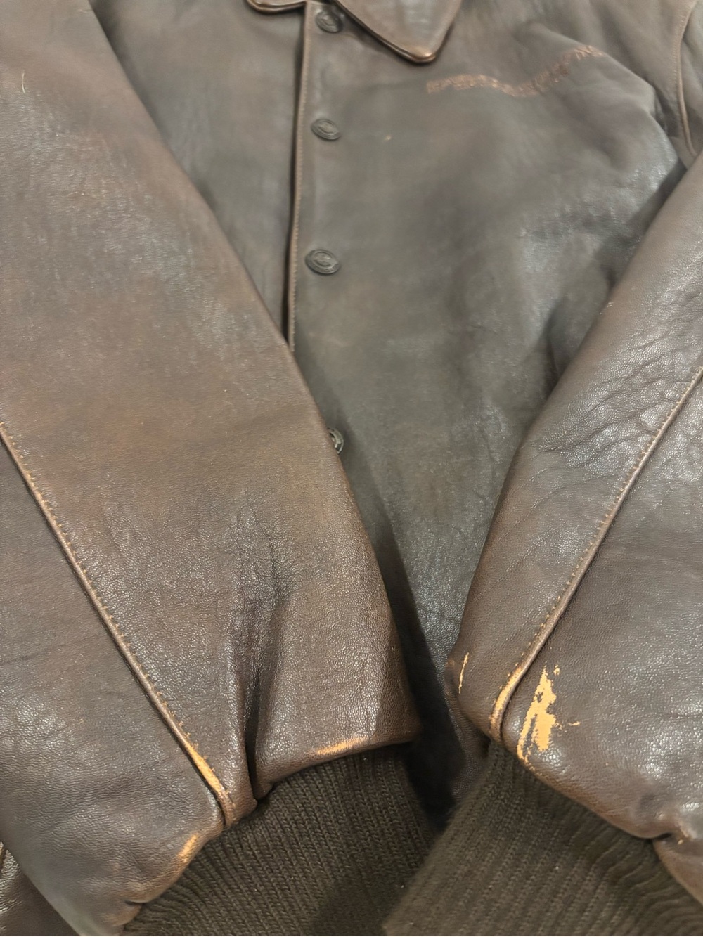 VNTG Harley-Davidson Legendary High Roller Brown Leather Bomber Varsity Jacket L - Picture 15 of 16